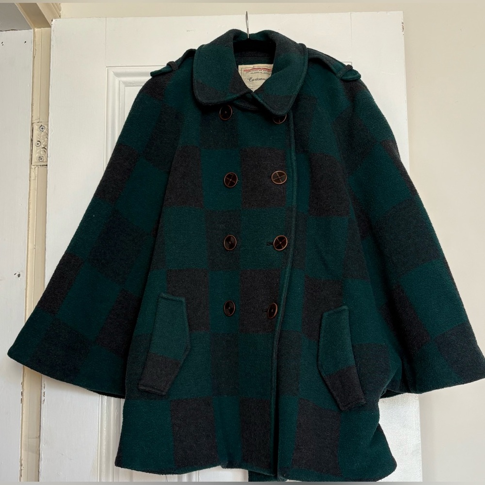 Cartonnier Anthropologie wool jacket/cloak with sleeves, size L